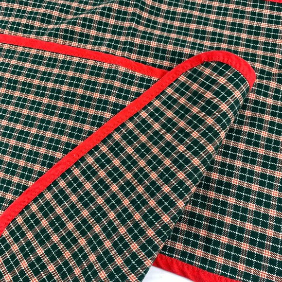 4 Plaid Christmas Colors Reversible Placemats Fabric Red Green 18"X12" Homemade - Picture 3 of 4